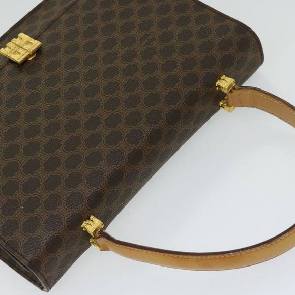 CELINE Macadam Canvas Hand Bag PVC 2way Brown Auth 66347 - Picture 6 of 16